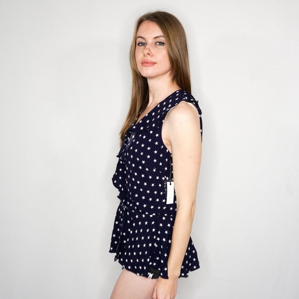 LOVERS + FRIENDS Start Print Luna Wrap Top NWT - Picture 4 of 5